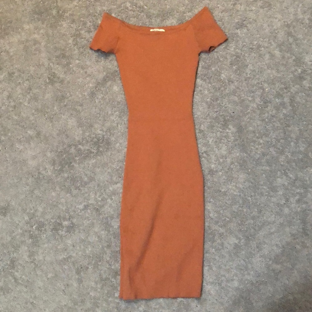 Charlotte Russe XS rust colored fitted dress